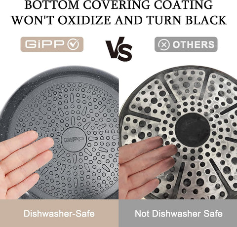 GiPP cookware inside dishwasher highlighting effortless cleanup advantage