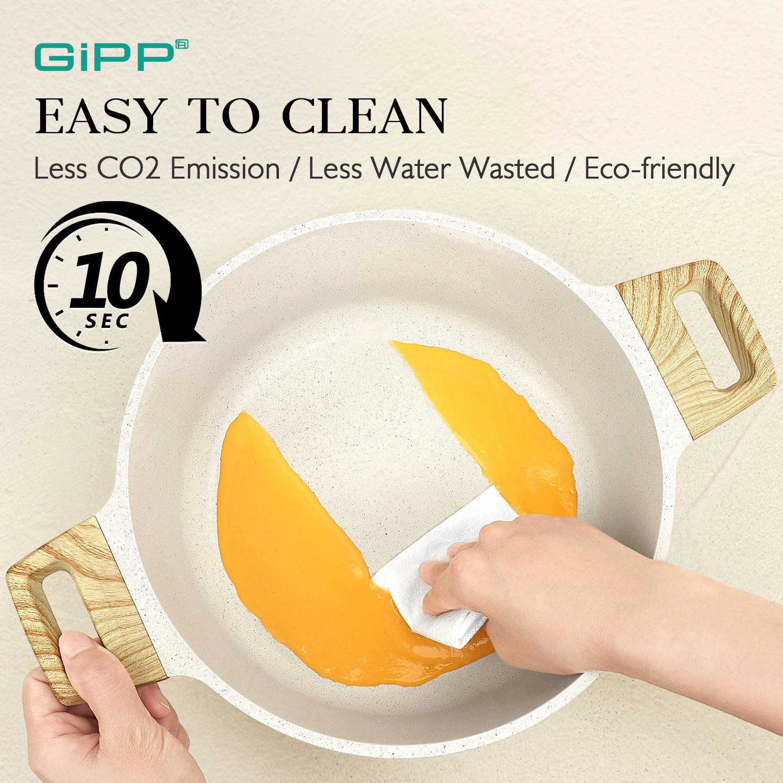 GiPP silicone utensils and pot protectors arranged to protect pans