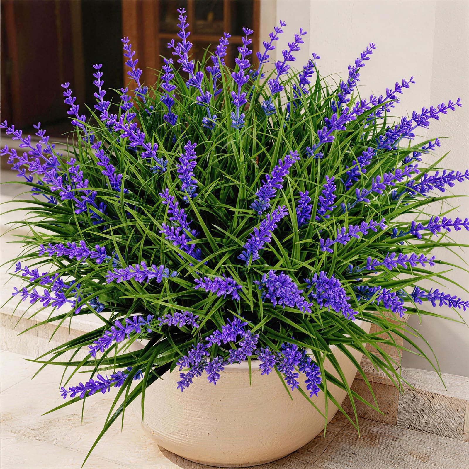 Gipsot front view of 15 lavender bundles showing vibrant purple blooms and benefit: instant decor
