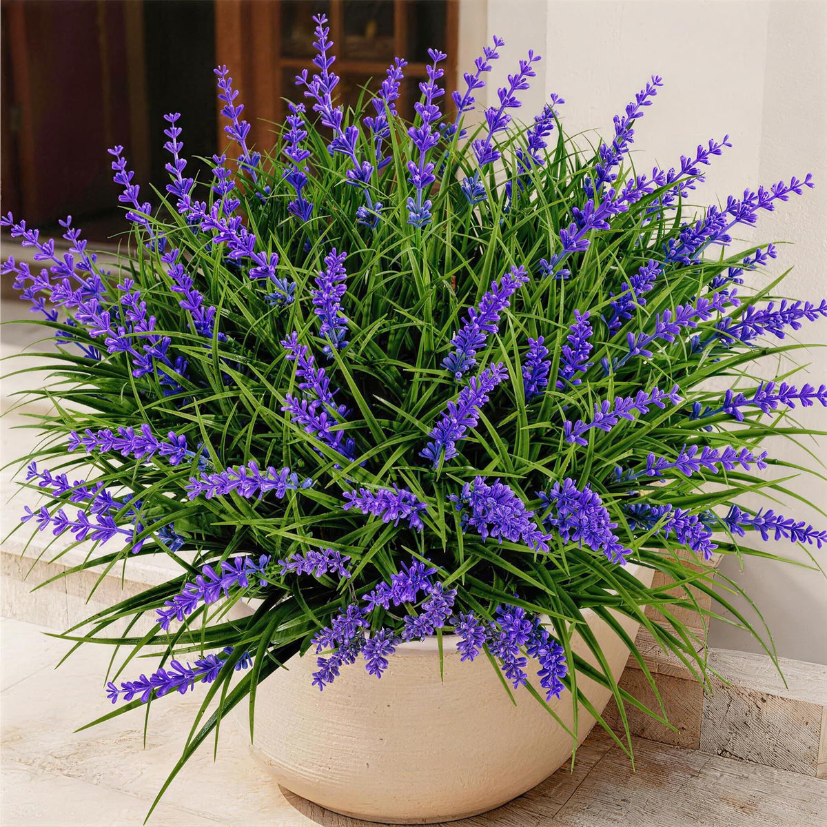 Gipsot front view of 15 lavender bundles showing vibrant purple blooms and benefit: instant decor