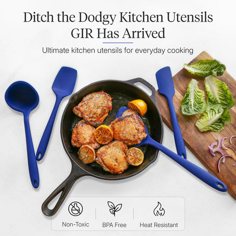 GIR close-up of silicone head texture highlighting nonstick-safe, durable surface