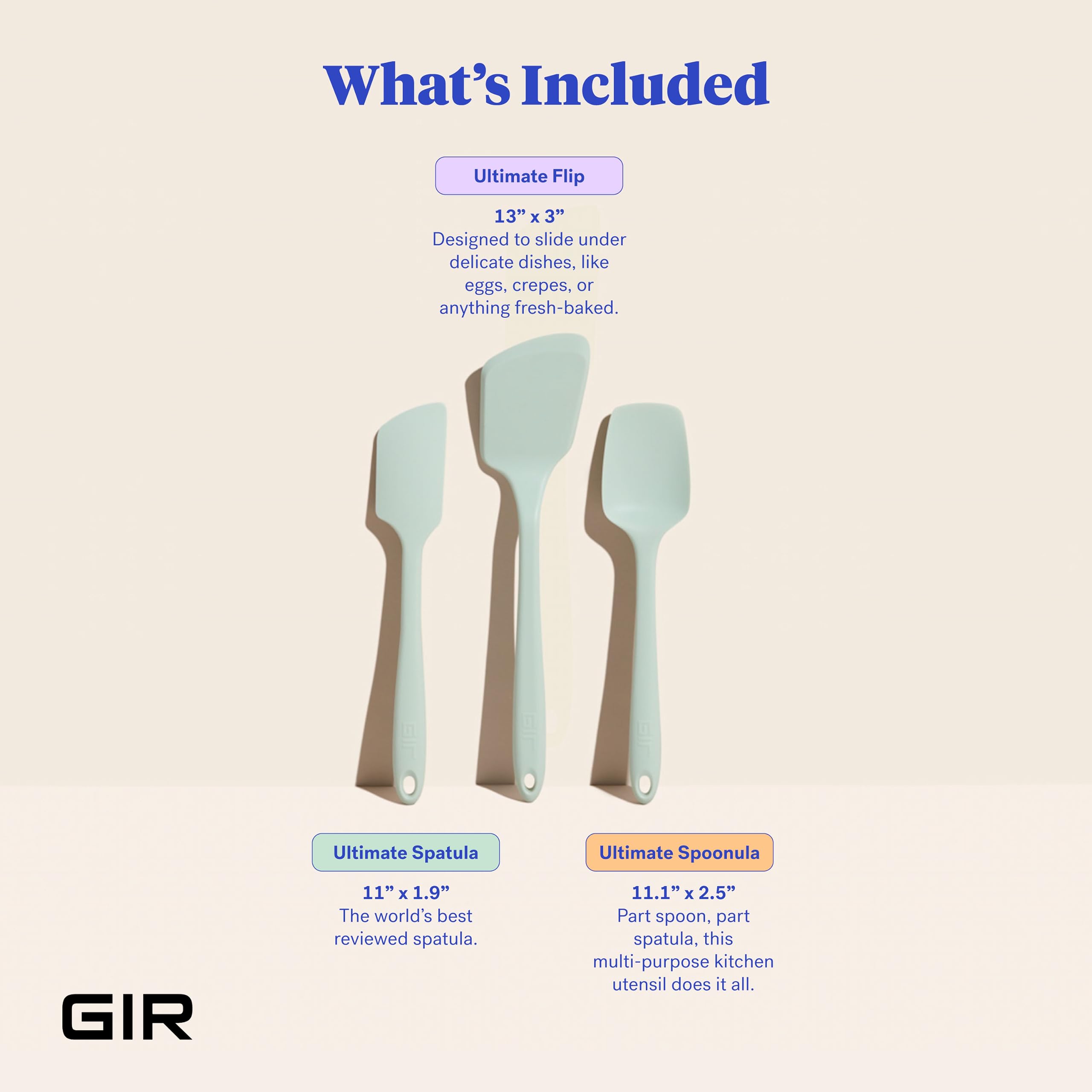 GIR spatula close-up of silicone head highlighting flexible texture