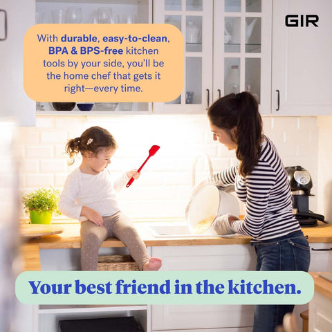 GIR utensils in use on stovetop protecting nonstick pans and offering heat resistance