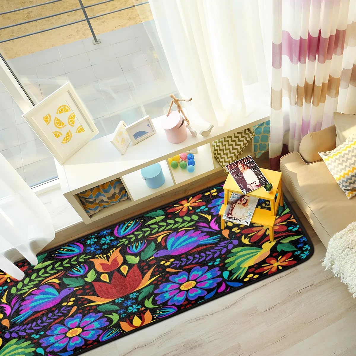 GISPOG runner laid on floor demonstrating 72x24-inch size and scale for doorways