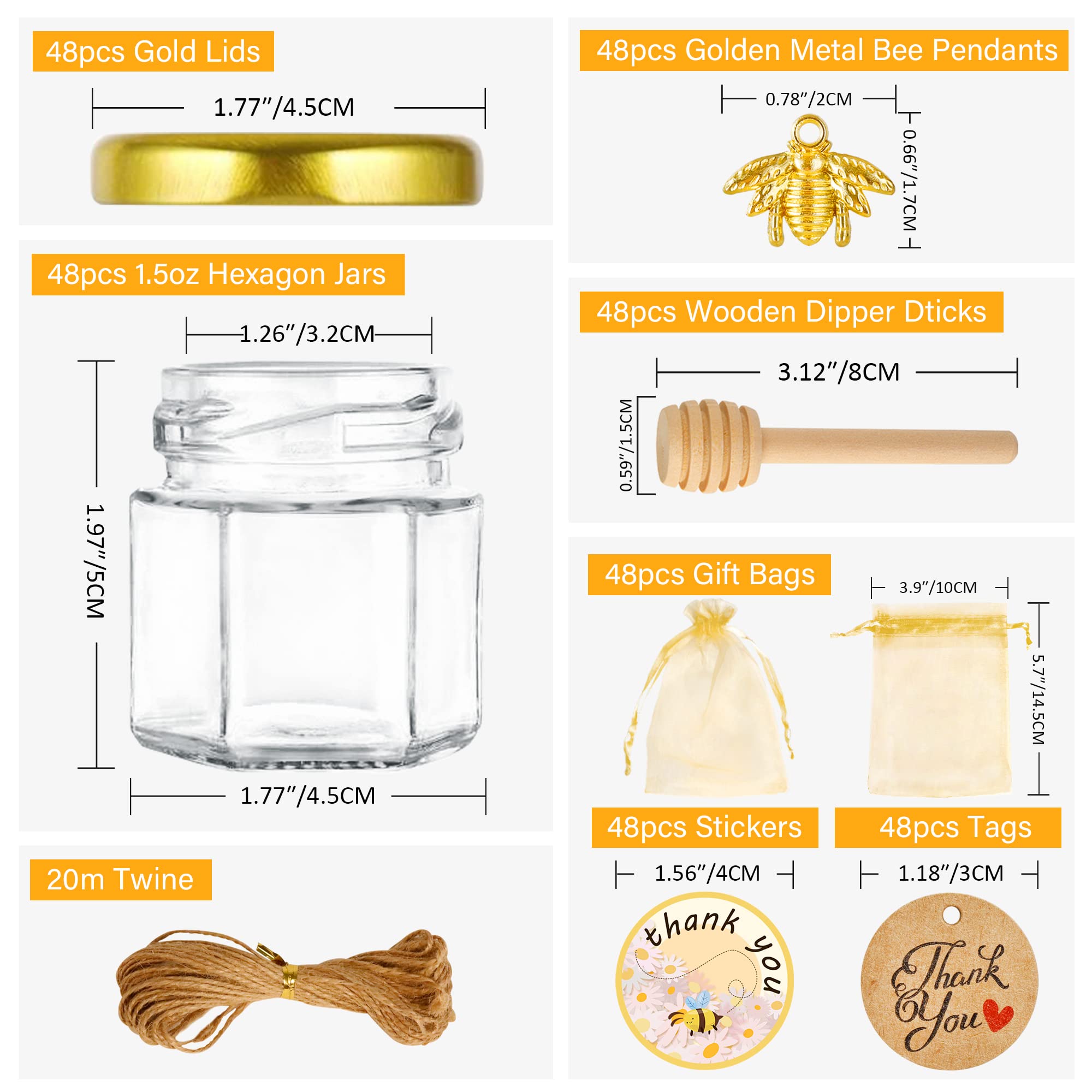 GIVAMEIHF gold lid and bee charm detail adds decorative finishing benefit