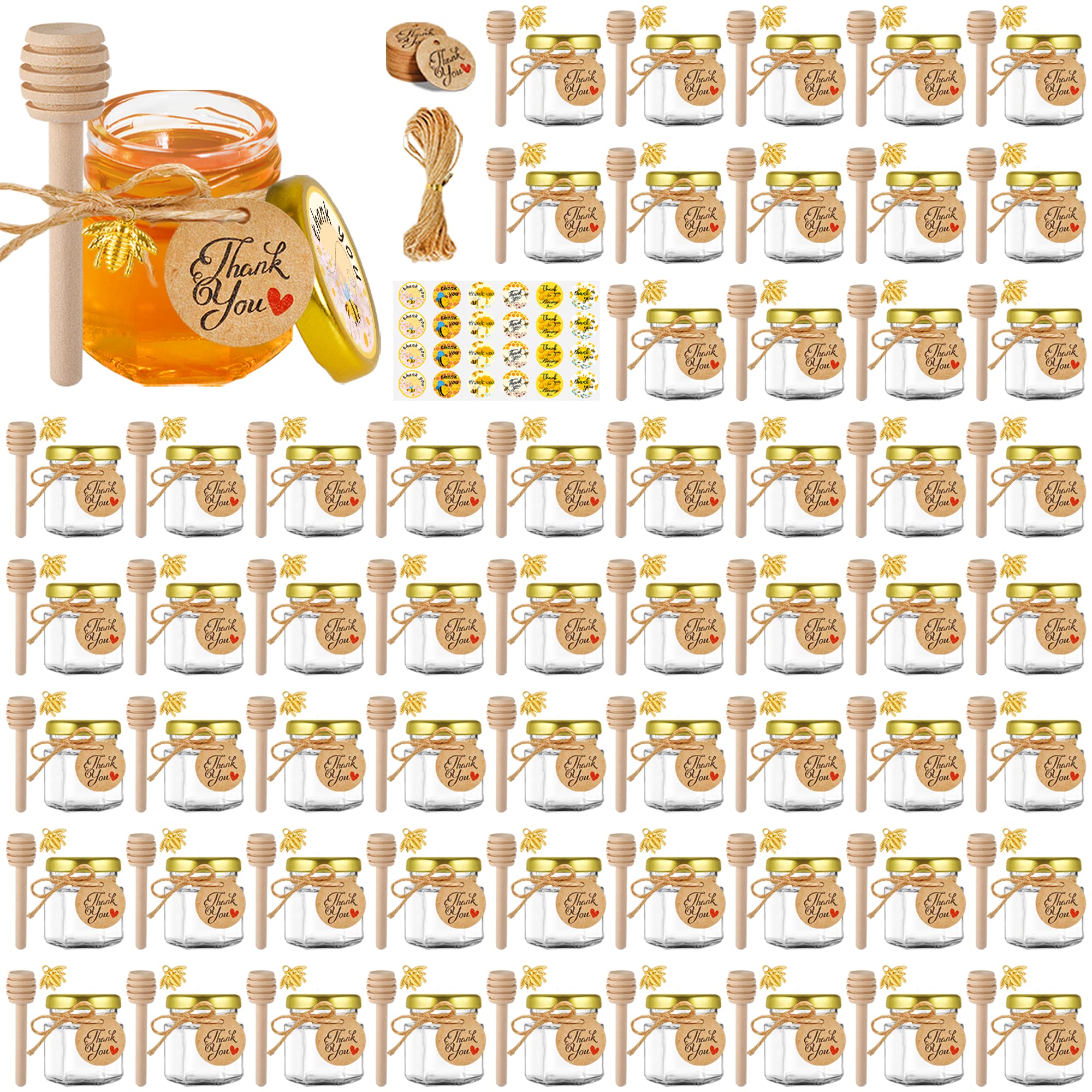 GIVAMEIHF hexagon jars front view showing neat packaging and uniform look