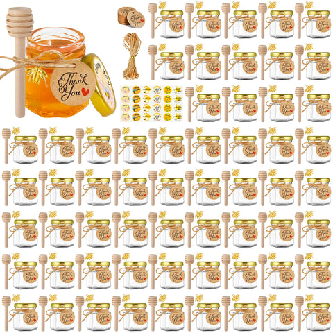 GIVAMEIHF hexagon jars front view showing neat packaging and uniform look
