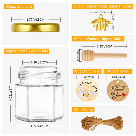 GIVAMEIHF wooden dipper beside gold lid highlighting easy honey serving