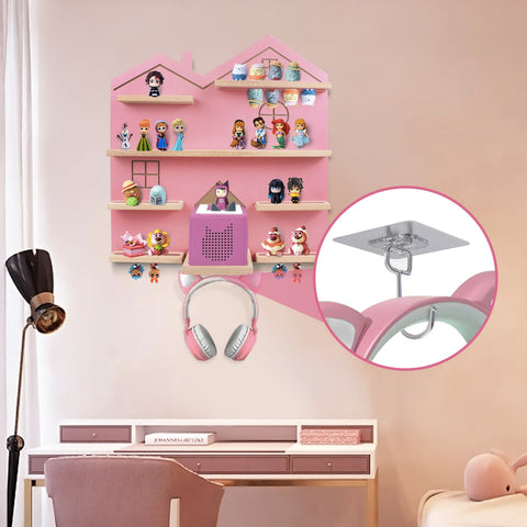 Givilio shelf hook holding speaker, quick-access convenience benefit