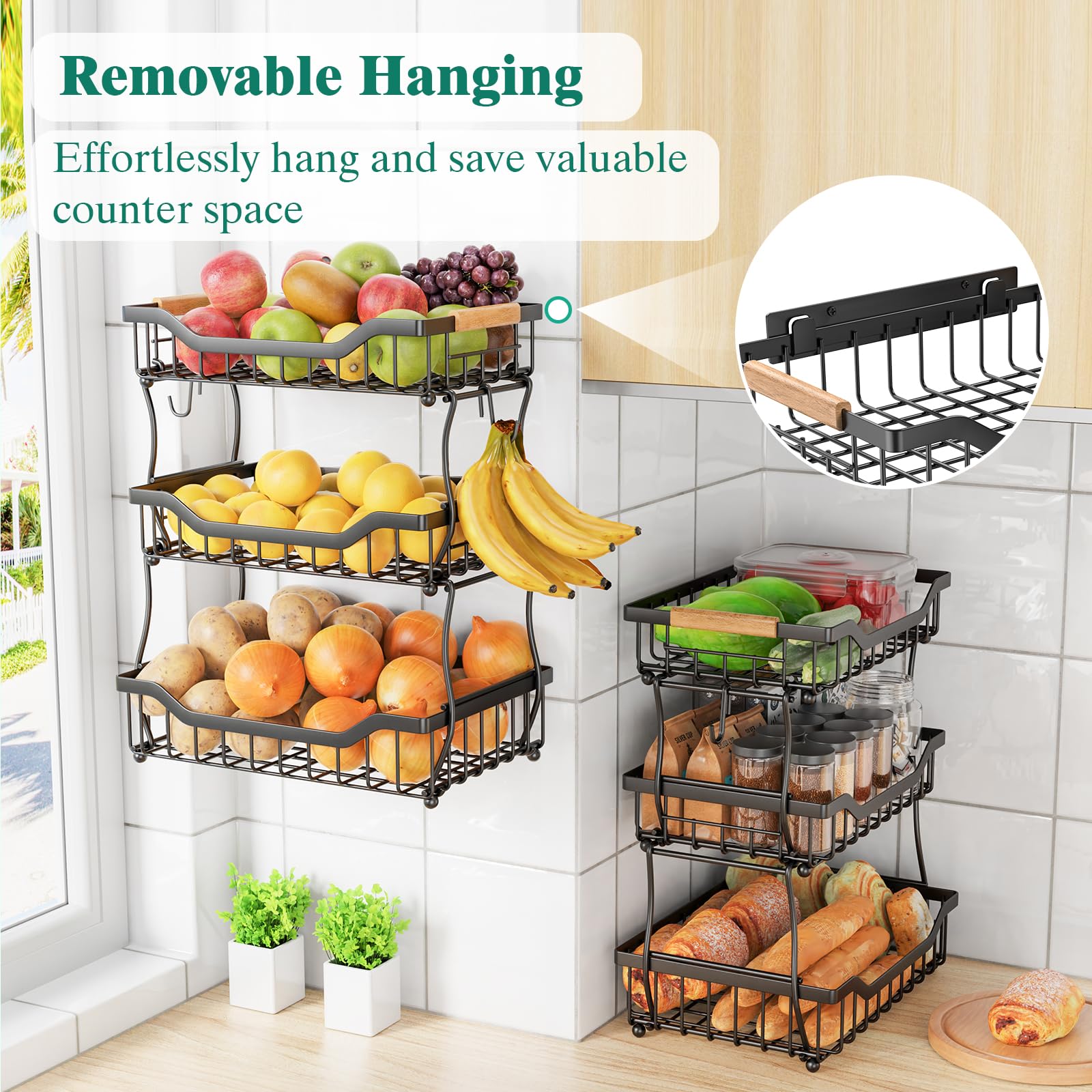 Giwil mounted on a kitchen wall maximizing counter space benefit