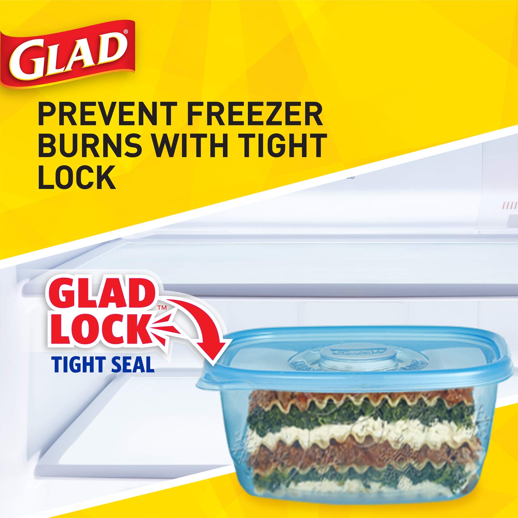 Glad texture close-up of freezer-safe plastic demonstrating crack resistance