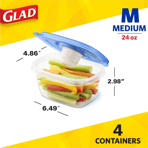 Glad containers stacked for compact storage and organization benefit