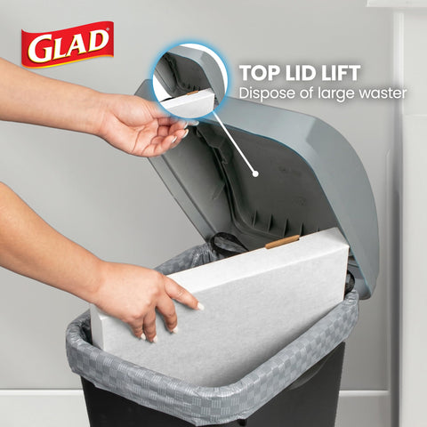 Glad set of included Trash Recycle Compost labels for easy sorting