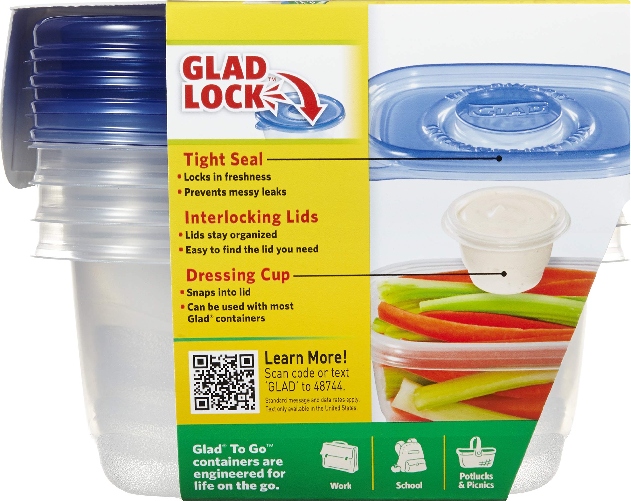 Glad nested lids interlocking to save cabinet space benefit