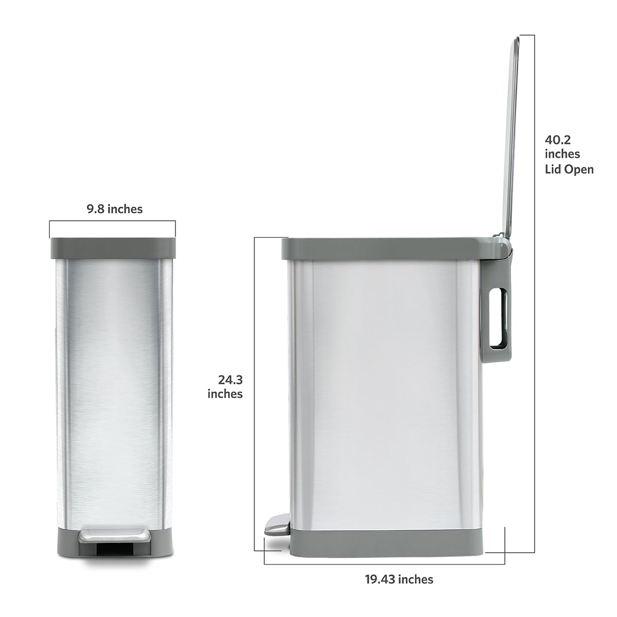 Glad slim trash can bag ring detail holding bag securely to prevent slips