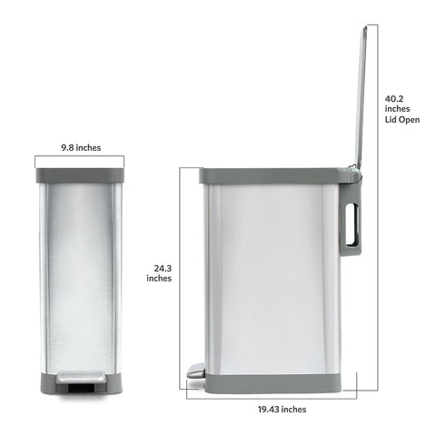 Glad slim trash can bag ring detail holding bag securely to prevent slips