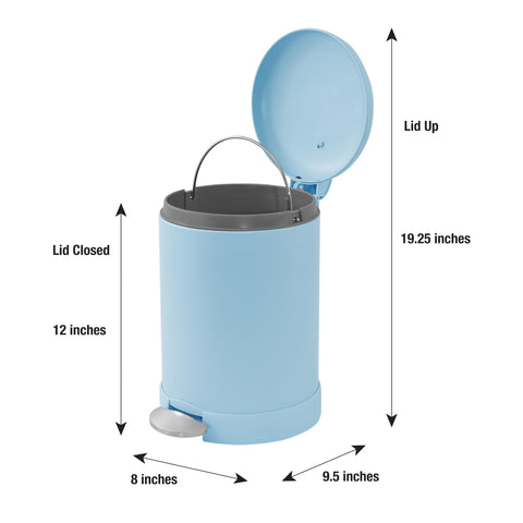 Glad trash can close-up highlighting fingerprint-resistant lid texture and easy cleaning benefit