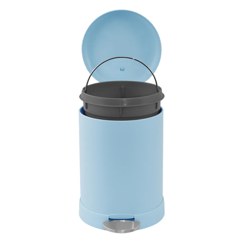 Glad trash can pedal action demonstrating hands-free use and quiet operation benefit