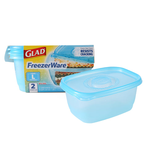 Glad interlocking lids nested to save cabinet space and reduce clutter