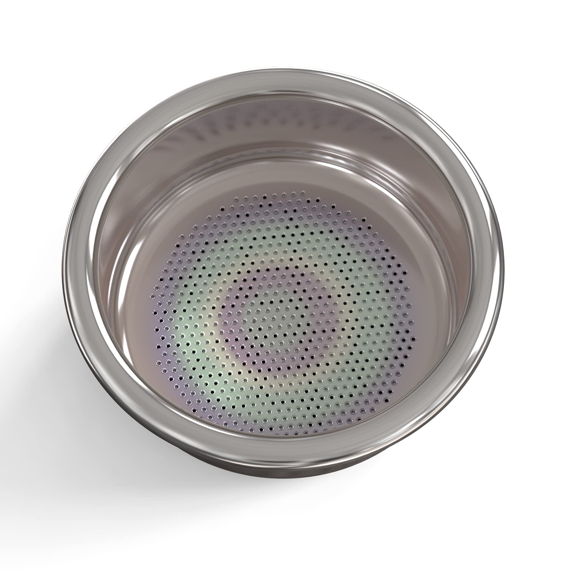Gladwise basket installed in portafilter demonstrating improved extraction stability