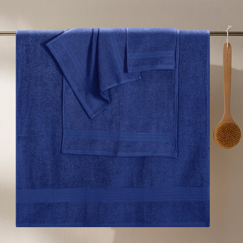 GLAMBURG oversized bath towel displayed with tape measure showing generous size