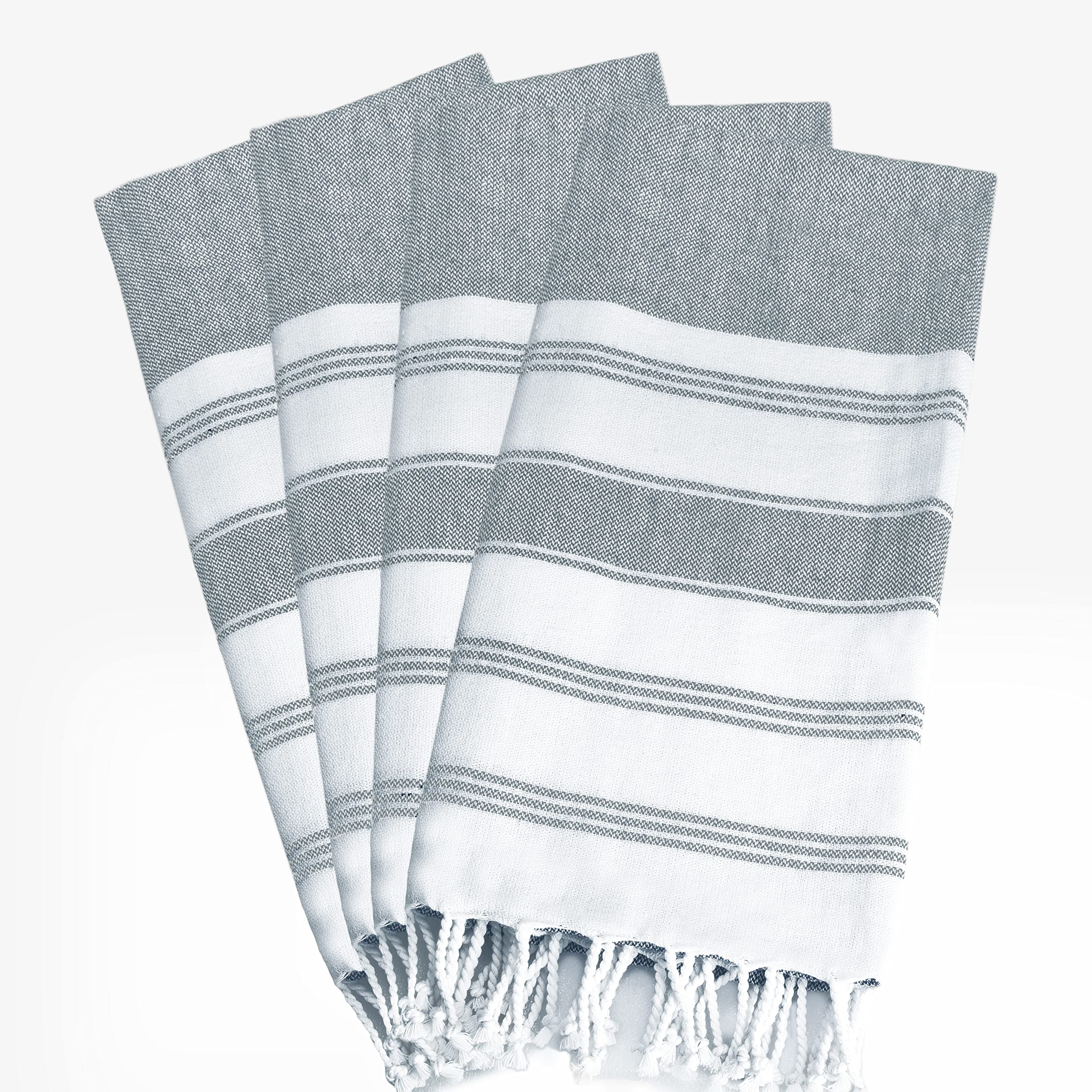GLAMBURG front folded set showing four towels for easy packing and sharing