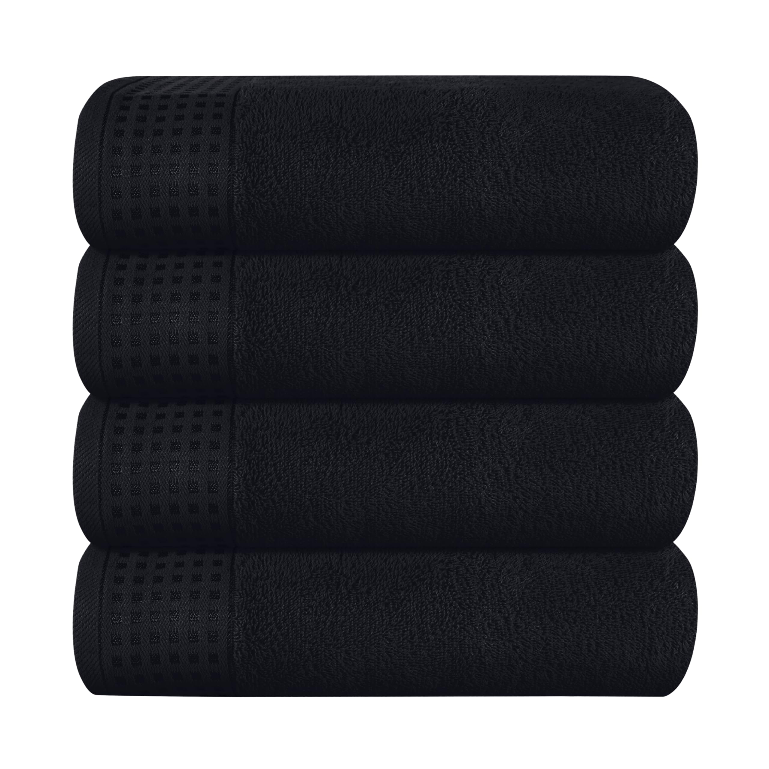 GLAMBURG folded towels front view shows neat storage and durable finish