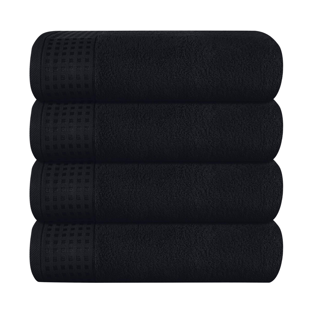 GLAMBURG folded towels front view shows neat storage and durable finish