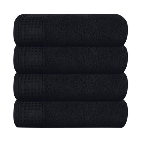 GLAMBURG folded towels front view shows neat storage and durable finish