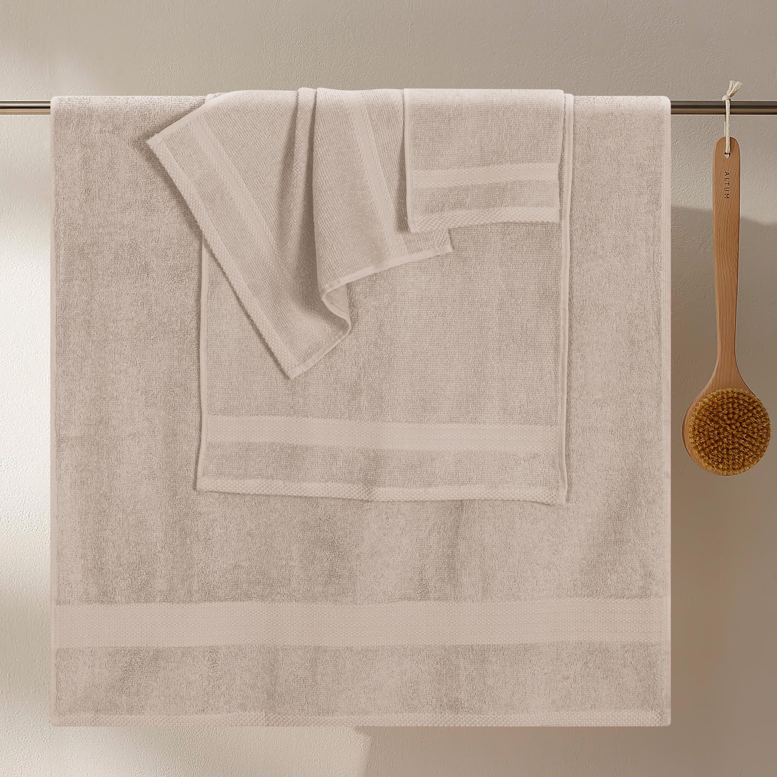 GLAMBURG oversized bath towel draped to show coverage and plush comfort