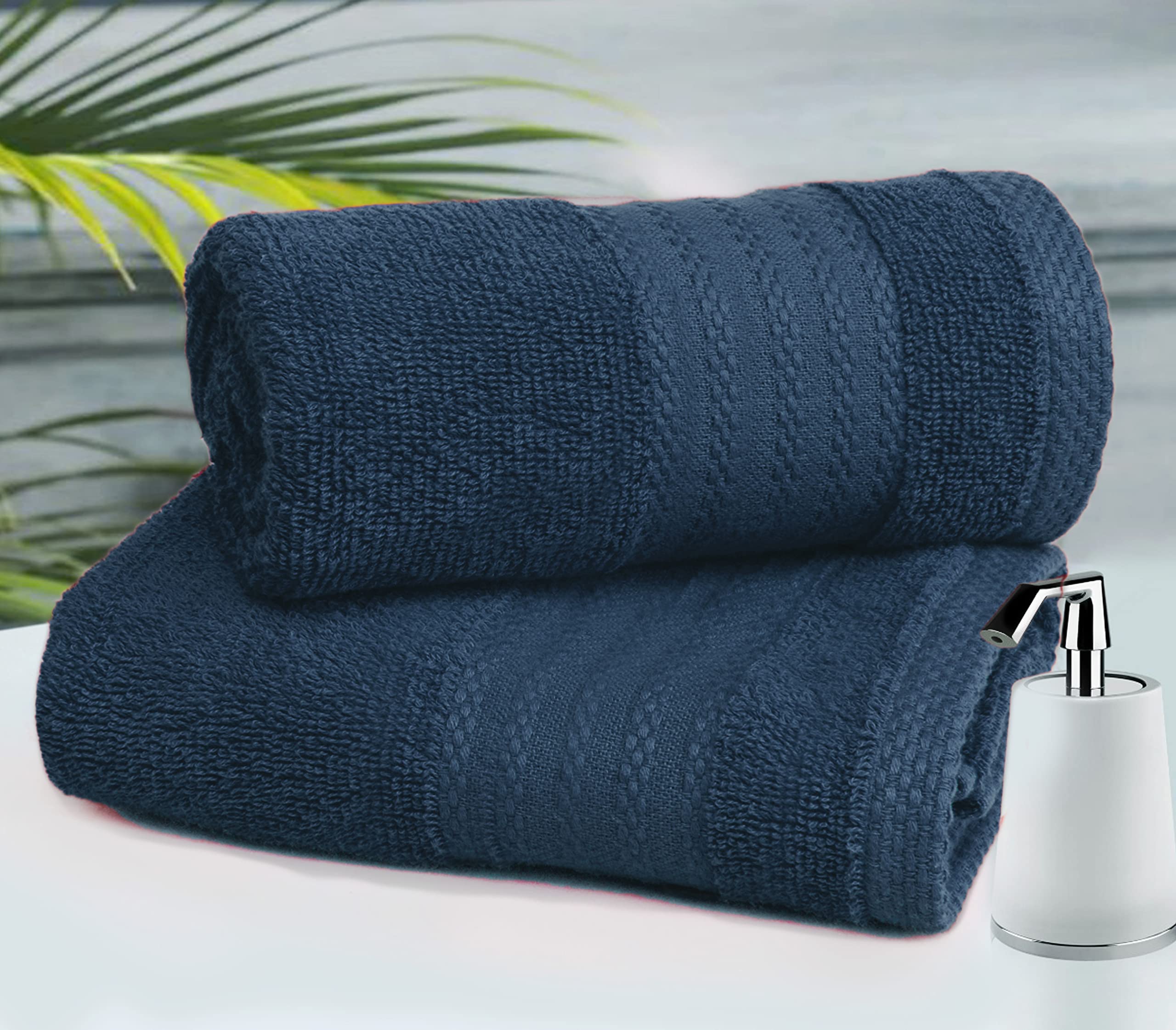 GLAMBURG towel beside ruler showing 27x54 inches size for accurate scale