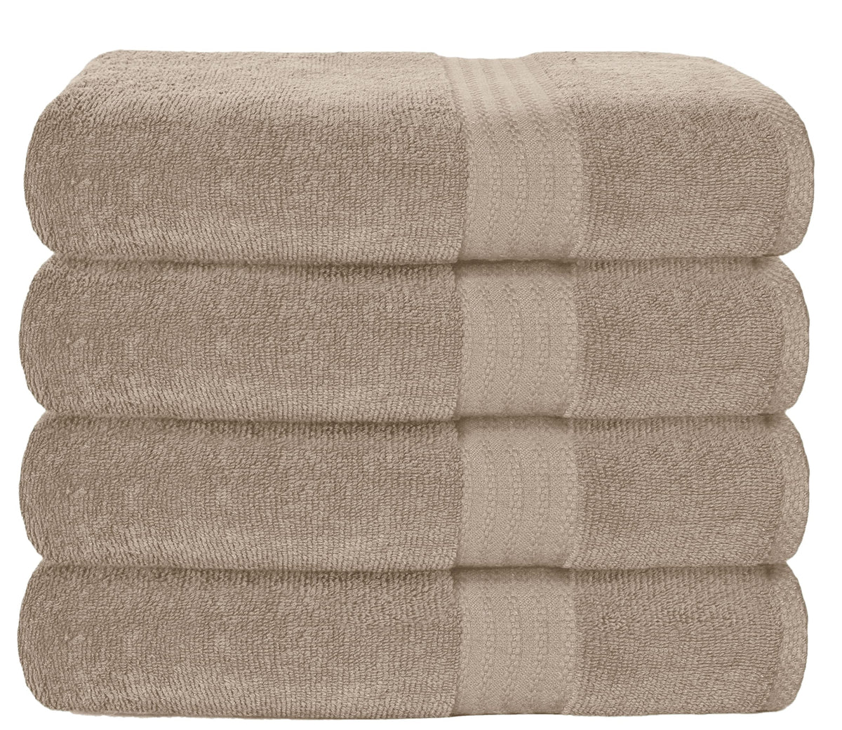 GLAMBURG tan towels front view showing clean presentation and durability