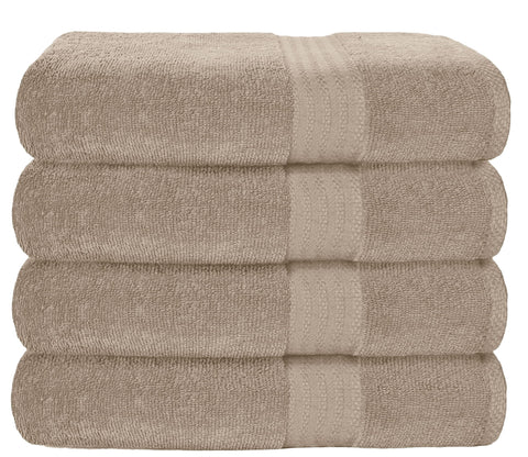GLAMBURG tan towels front view showing clean presentation and durability