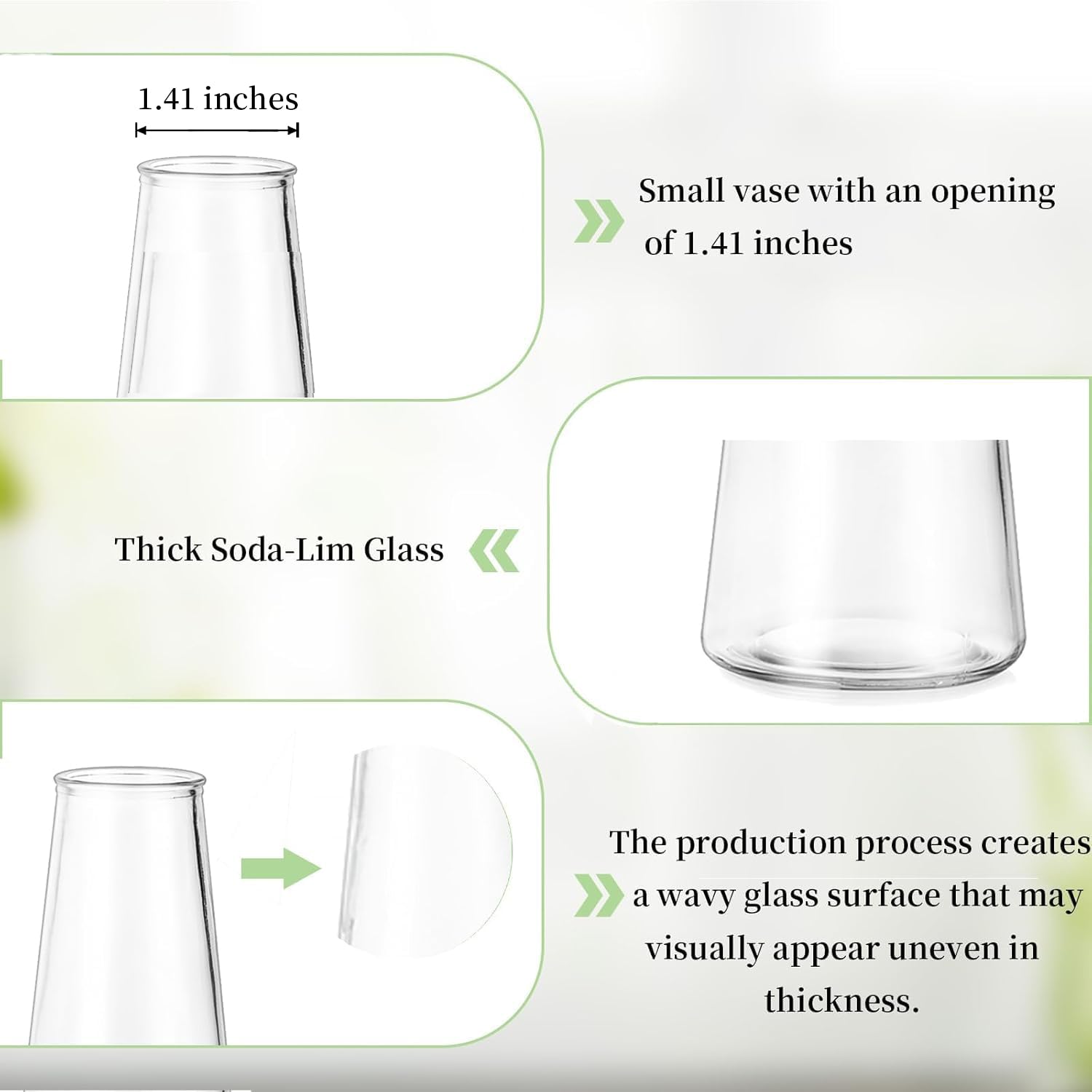 Glasseam vases styled on dining table illustrating event-ready decor