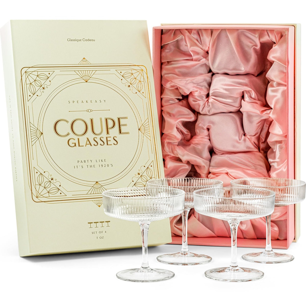 GLASSIQUE CADEAU front packaging box showing gift-ready presentation and protection
