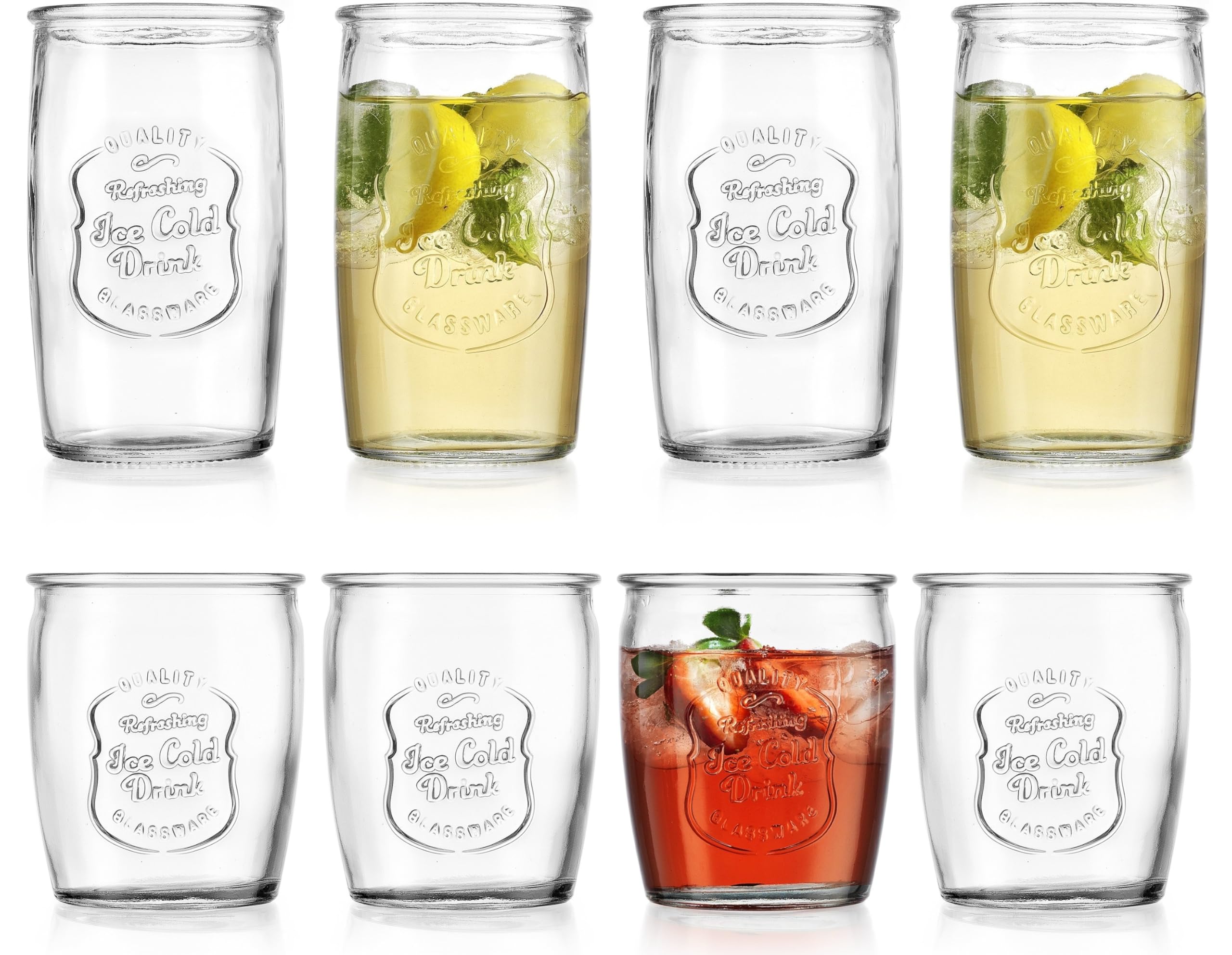 Glaver's 20 oz highball glass front view ideal for tall cocktails and iced drinks