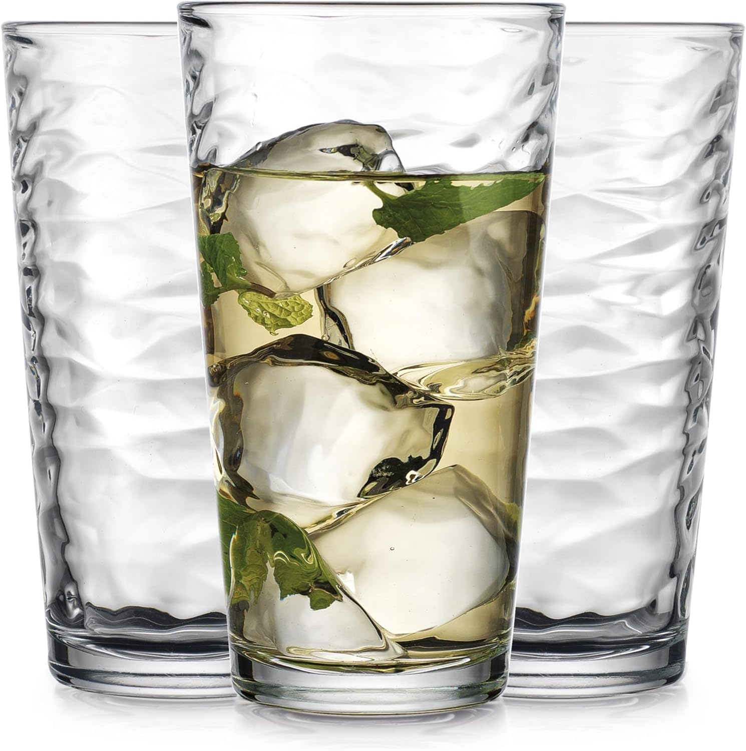 Glaver's clear glass filled with iced tea emphasizing color display and refreshment