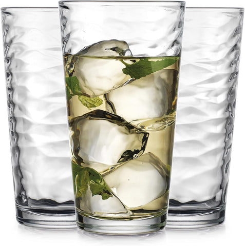 Glaver's clear glass filled with iced tea emphasizing color display and refreshment