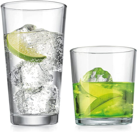 Glaver's boxed glassware set front view showing complete 12-piece set and neat presentation