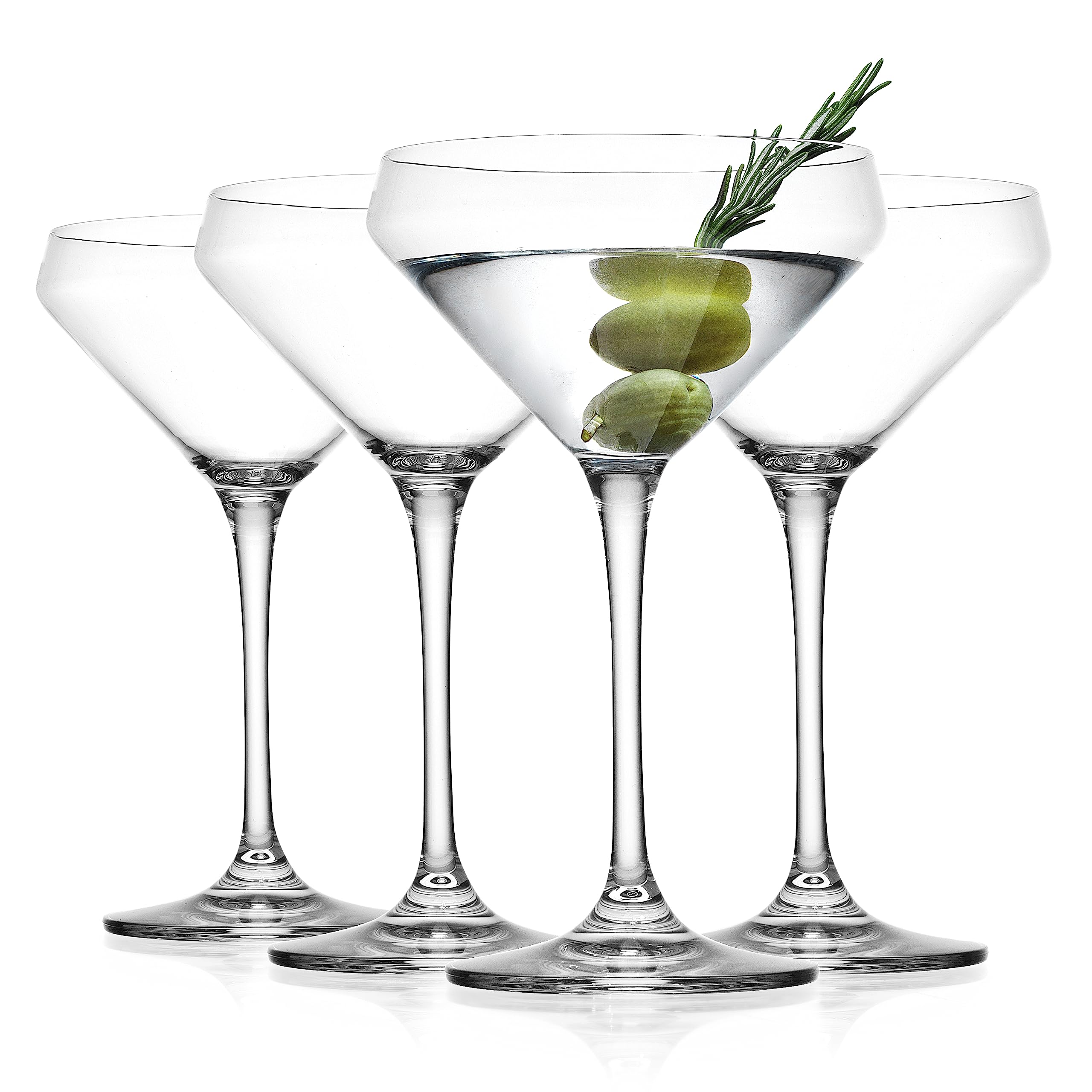 Glaver's martini glass in use with poured cocktail showcasing presentation benefit