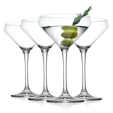 Glaver's martini glass in use with poured cocktail showcasing presentation benefit