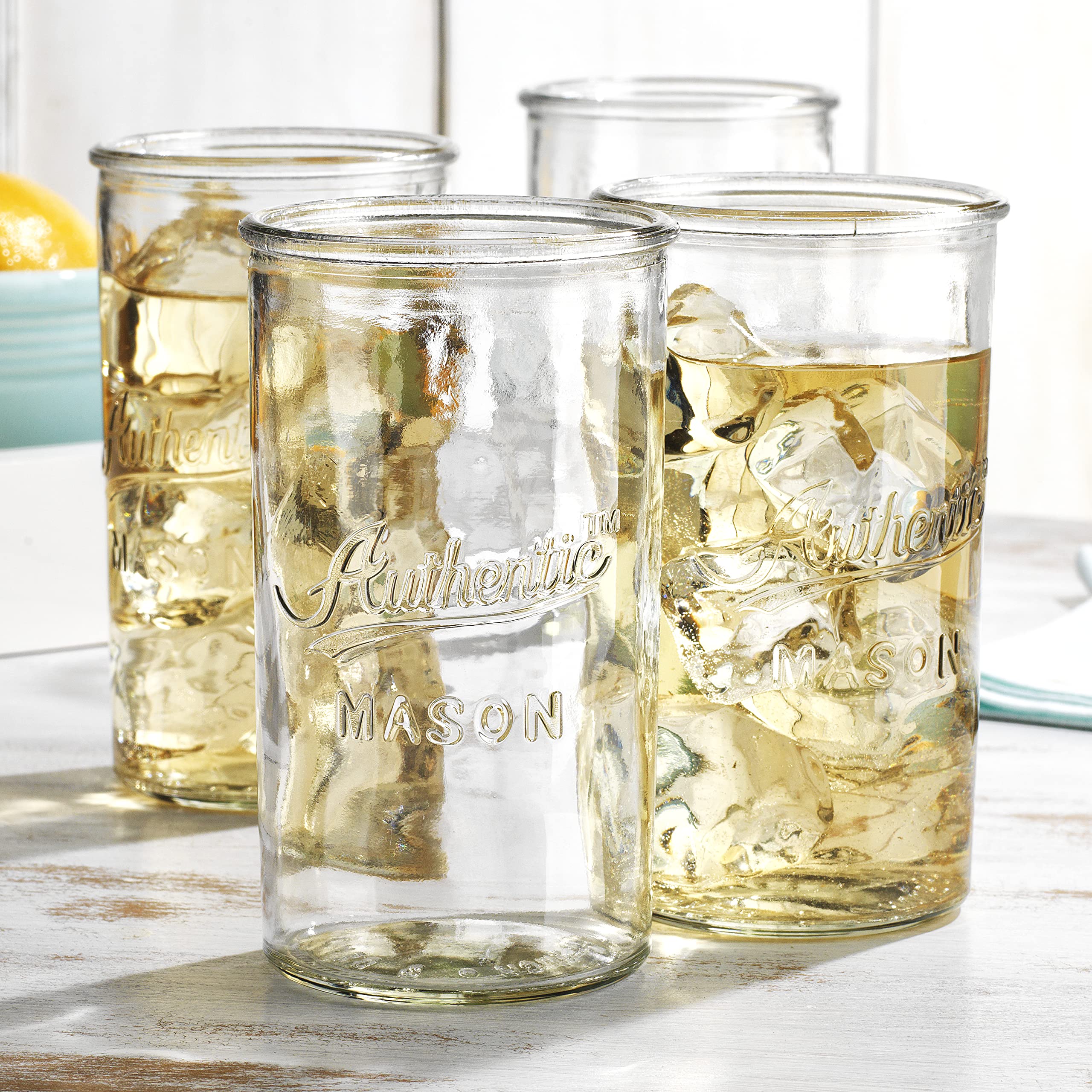Glaver's glass in use with a cocktail showing clarity and generous 18 oz capacity