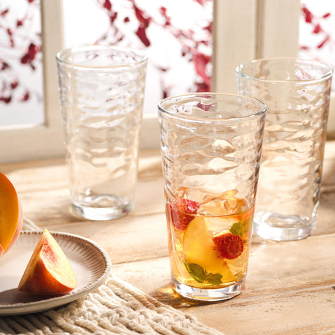 Glaver's lifestyle image of glasses with cocktails showing suitability for entertaining