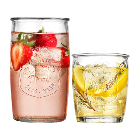 Glaver's glasses stacked to demonstrate space-saving storage advantage
