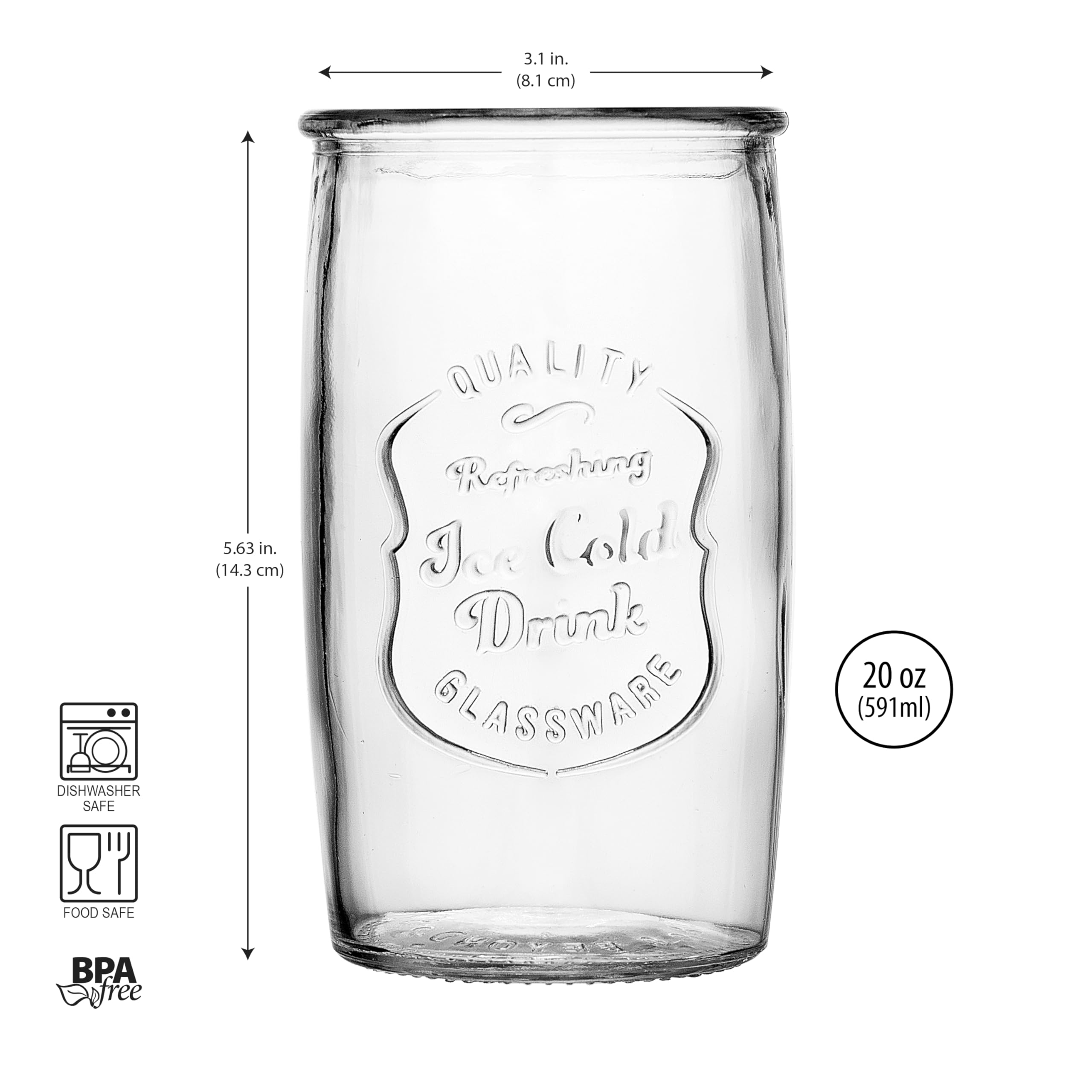 Glaver's hand holding tumbler showing 20 oz scale and ergonomic feel