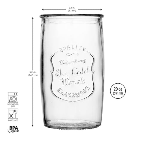 Glaver's hand holding tumbler showing 20 oz scale and ergonomic feel