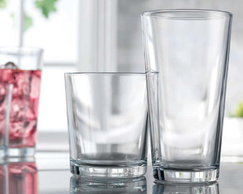 Glaver's glasses in use with cocktails showing elegant presentation for entertaining