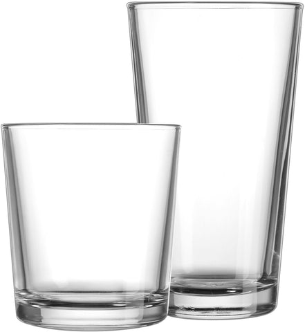 Glaver's glasses at a dinner table lifestyle shot conveying polished everyday dining