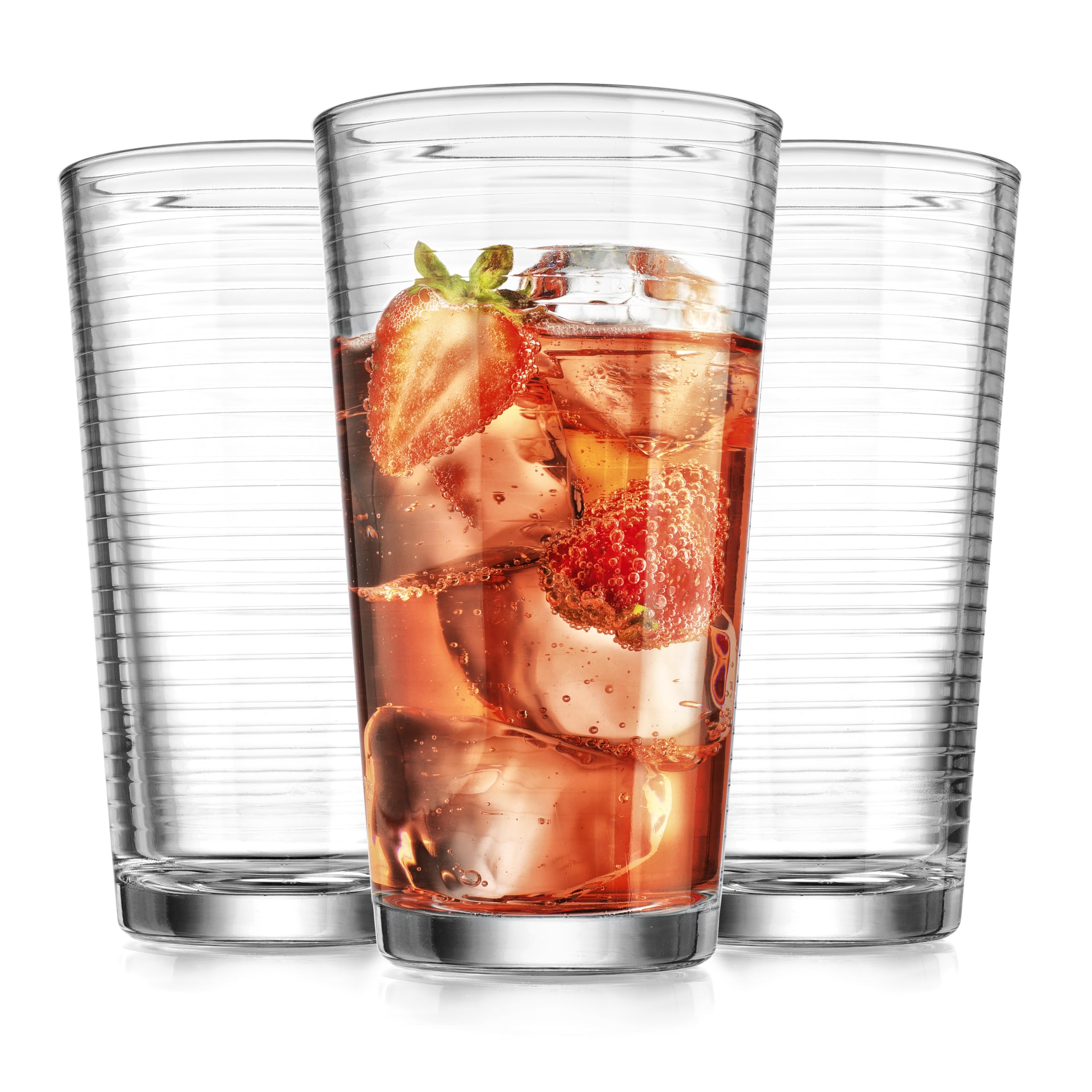 Glaver's full set of ten glasses displayed on table for parties and family meals
