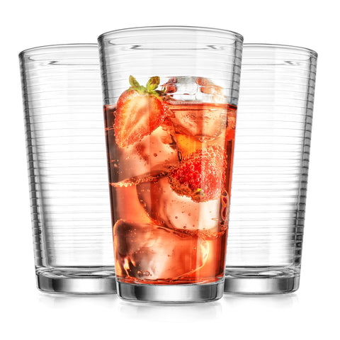 Glaver's full set of ten glasses displayed on table for parties and family meals